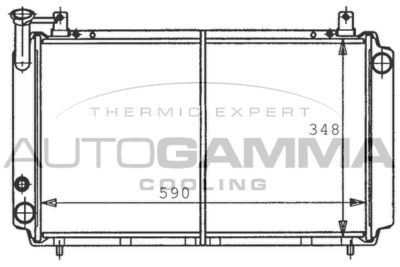 Радиатор, охлаждение двигателя AUTOGAMMA 100646 для NISSAN SUNNY