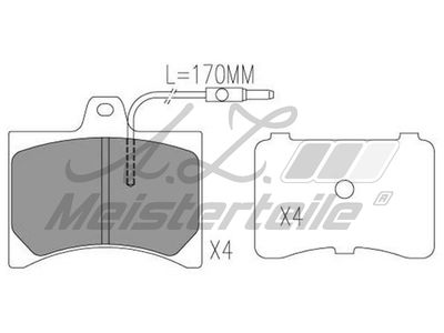 комплект спирачно феродо, дискови спирачки A.Z. Meisterteile AZMT-44-022-1861