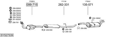 Układ wydechowy BOSAL SYS27539