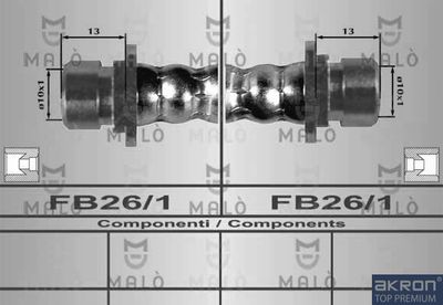 Тормозной шланг AKRON-MALÒ 80283 для HONDA LOGO