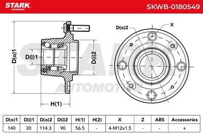 комплект колесен лагер STARK SKWB-0180549