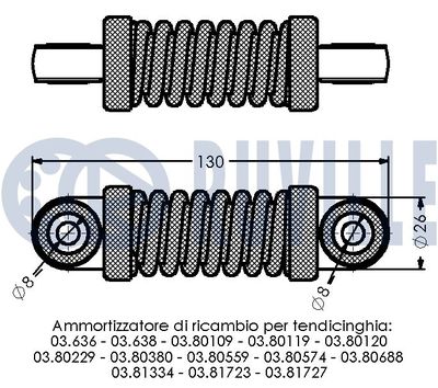 AMORTIZOR VIBRATII CUREA TRANSMISIE CU CANELURI RUVILLE 540620 1