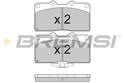 Комплект тормозных колодок, дисковый тормоз BREMSI BP3128 для MITSUBISHI 3000
