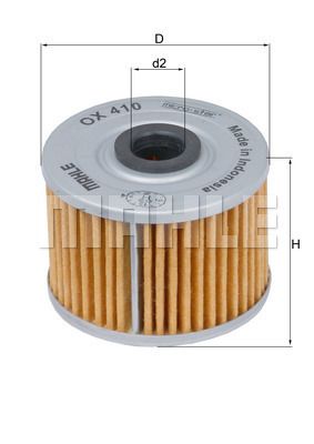 Масляный фильтр MAHLE OX 410 для HONDA SLR