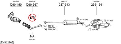 Изпускателна система BOSAL SYS12206