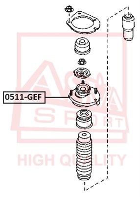 ASVA 0511-GEF Опора амортизатора  для MAZDA 626 IV (GE) 2.0 D GLX Comprex