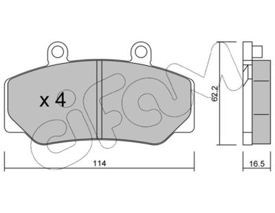 Brake Pad Set, disc brake 822-075-0