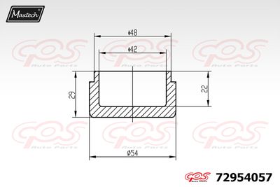 Поршень, корпус скобы тормоза MAXTECH 72954057 для TOYOTA CORONA