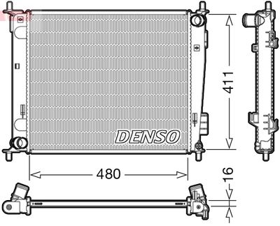 Радиатор, охлаждение двигателя DENSO DRM43003 для KIA SOUL
