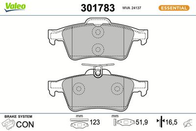 BREMSBELAGSATZ SCHEIBENBREMSE