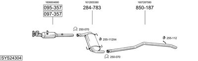 Układ wydechowy BOSAL SYS24304