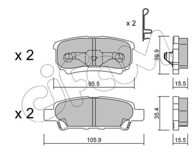 Brake Pad Set, disc brake 822-737-0