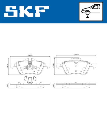 Brake Pad Set, disc brake VKBP 80205