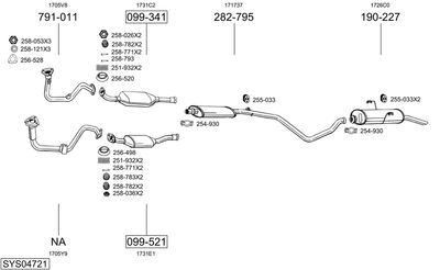 SISTEM DE ESAPAMENT BOSAL SYS04721