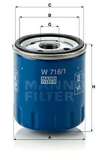 MANN-FILTER W 716/1 Масляный фильтр 