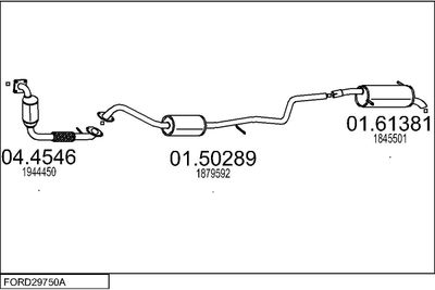 SISTEM DE ESAPAMENT MTS FORD29750A058967