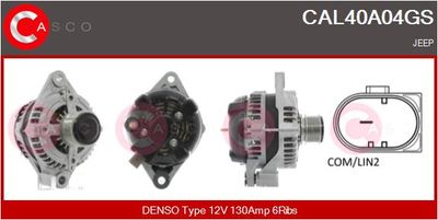 Генератор CASCO CAL40A04GS для JEEP CHEROKEE