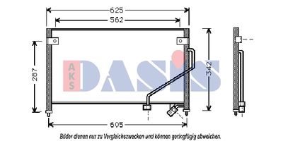 Конденсатор, кондиционер AKS DASIS 112320N для MAZDA 323