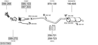 ABGASANLAGE BOSAL SYS17563