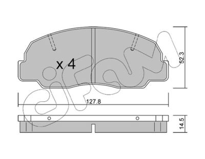 Комплект тормозных колодок, дисковый тормоз CIFAM 822-239-0 для DAIHATSU TAFT