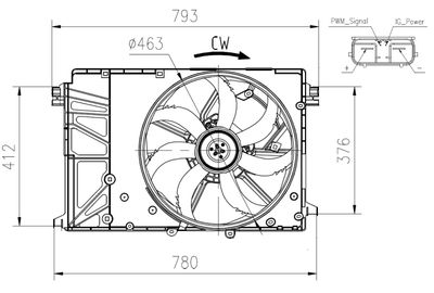 NRF 47932 Вентилятор системы охлаждения двигателя  для TOYOTA RAV 4 (Тойота Рав 4)
