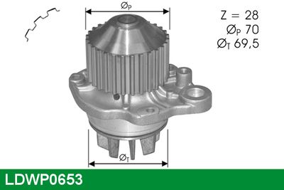 POMPă DE APă RăCIRE MOTOR LUCAS LDWP0653