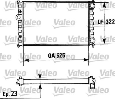 VALEO 730948 Радиатор охлаждения двигателя  для SEAT CORDOBA (Сеат Кордоба)