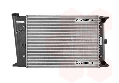Радиатор, охлаждение двигателя VAN WEZEL 58002002 для VW SCIROCCO