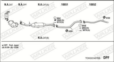 Изпускателна система WALKER TOK022467BB