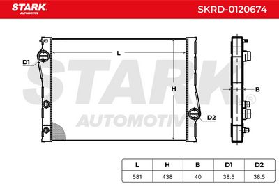 радиатор, охлаждане на двигателя STARK SKRD-0120674