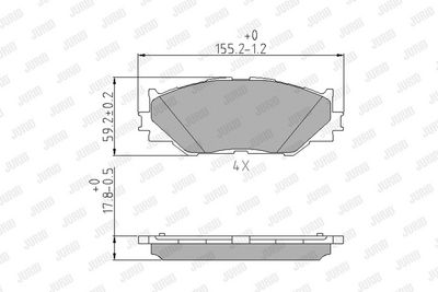 BREMSBELAGSATZ SCHEIBENBREMSE JURID 572620J 1