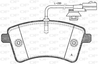 Комплект тормозных колодок, дисковый тормоз OPEN PARTS BPA1351.01 для NISSAN NV250