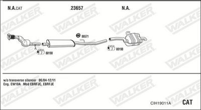 Изпускателна система WALKER CIH19011A
