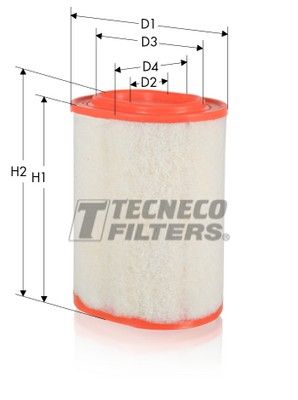 TECNECO FILTERS AR18161OV Воздушный фильтр  для LAND ROVER RANGE ROVER (Ленд ровер Ранге ровер)