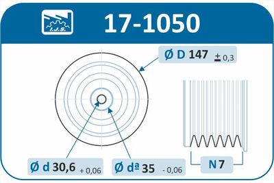 Ременный шкив, коленчатый вал 17-1050