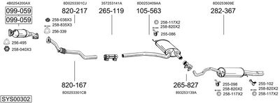 Изпускателна система BOSAL SYS00302