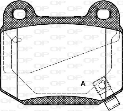 Комплект тормозных колодок, дисковый тормоз OPEN PARTS BPA0014.52 для MITSUBISHI LANCER