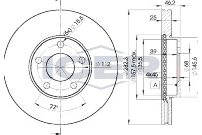 спирачен диск ICER 78BD5306-2