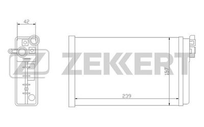 ZEKKERT MK-5011 Радіатор пічки 