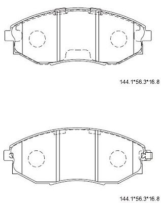 Комплект тормозных колодок, дисковый тормоз ASIMCO KD3735 для CHEVROLET EPICA