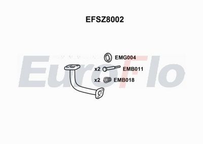 EuroFlo Exhaust Pipe EFSZ8002
