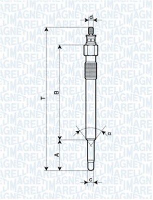 Свеча накаливания MAGNETI MARELLI 062900020304 для LAND ROVER DEFENDER