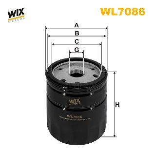 Масляный фильтр WIX FILTERS WL7086 для CITROËN AX