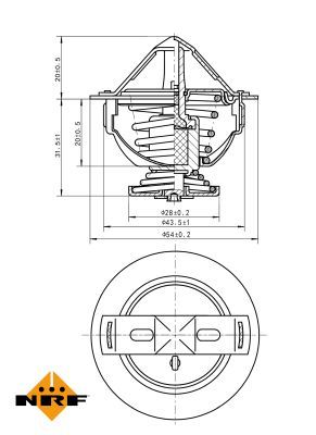 Thermostat, coolant 725060