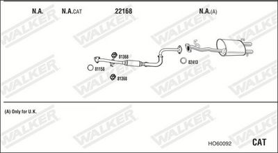 SISTEM DE ESAPAMENT WALKER HO60092