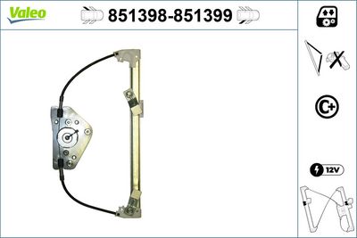 стъклоподемник VALEO 851399