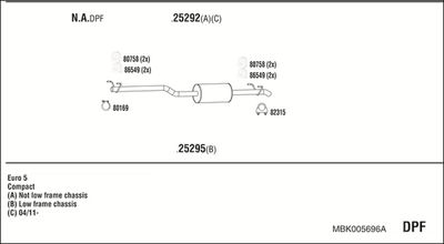 Układ wydechowy WALKER MBK005696A