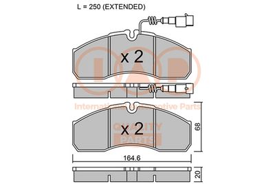 Комплект тормозных колодок, дисковый тормоз IAP QUALITY PARTS 704-13172P для NISSAN CABSTAR