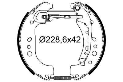 VALEO 554951 Ремкомплект барабанных колодок  для SMART FORFOUR (Смарт Форфоур)