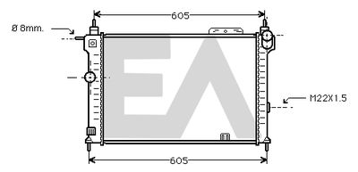 EACLIMA 31R54147 Радиатор охлаждения двигателя для OPEL ASTRA F Фургон/универсал (T92)